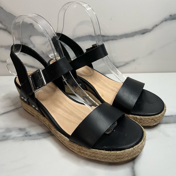 Tommy Bahama Shoes - Tommy Bahama | Women's Black Espadrille Wedge Jona Sandals Sz 7.5